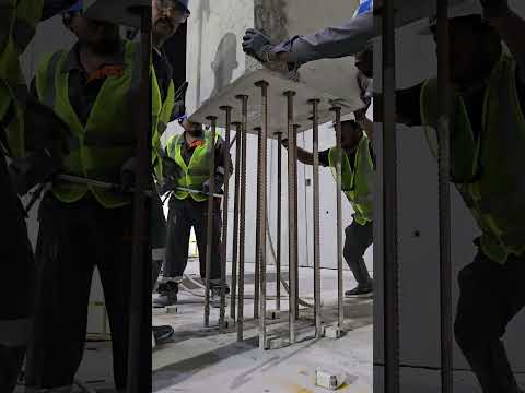 Amazing precast column erection #precast #construction #shorts #viral