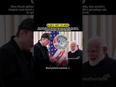 Elon Musk Gifts PM Modi a Piece of Starship! #NarendraModi #ElonMusk #TechInnovation #india #tesla