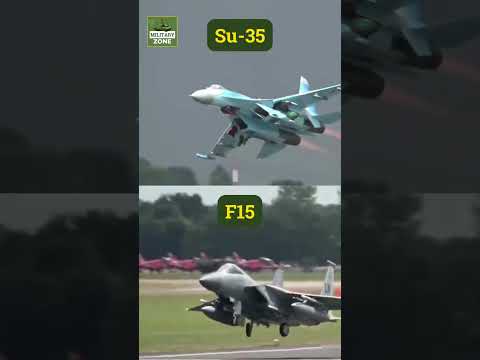 Su-35 vs F15 take-off #su35 #f15 #russianairforce #usaf #usairforce #fighterjet #takeoff