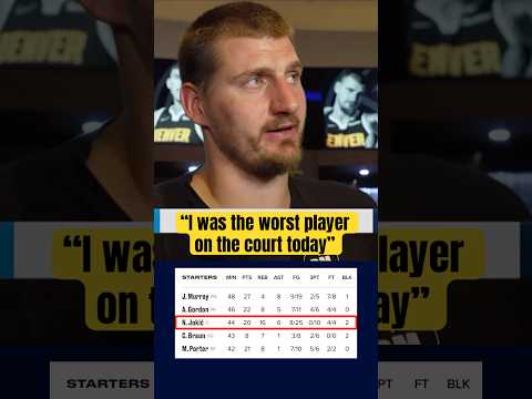 Jokić keeping it real after poor shooting night 😅💯