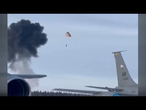 Video shows F-35 crash at Eielson Air Force Base in Alaska as pilot ejects safely