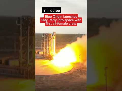 Blue Origin launches Katy Perry into space with first all-female crew