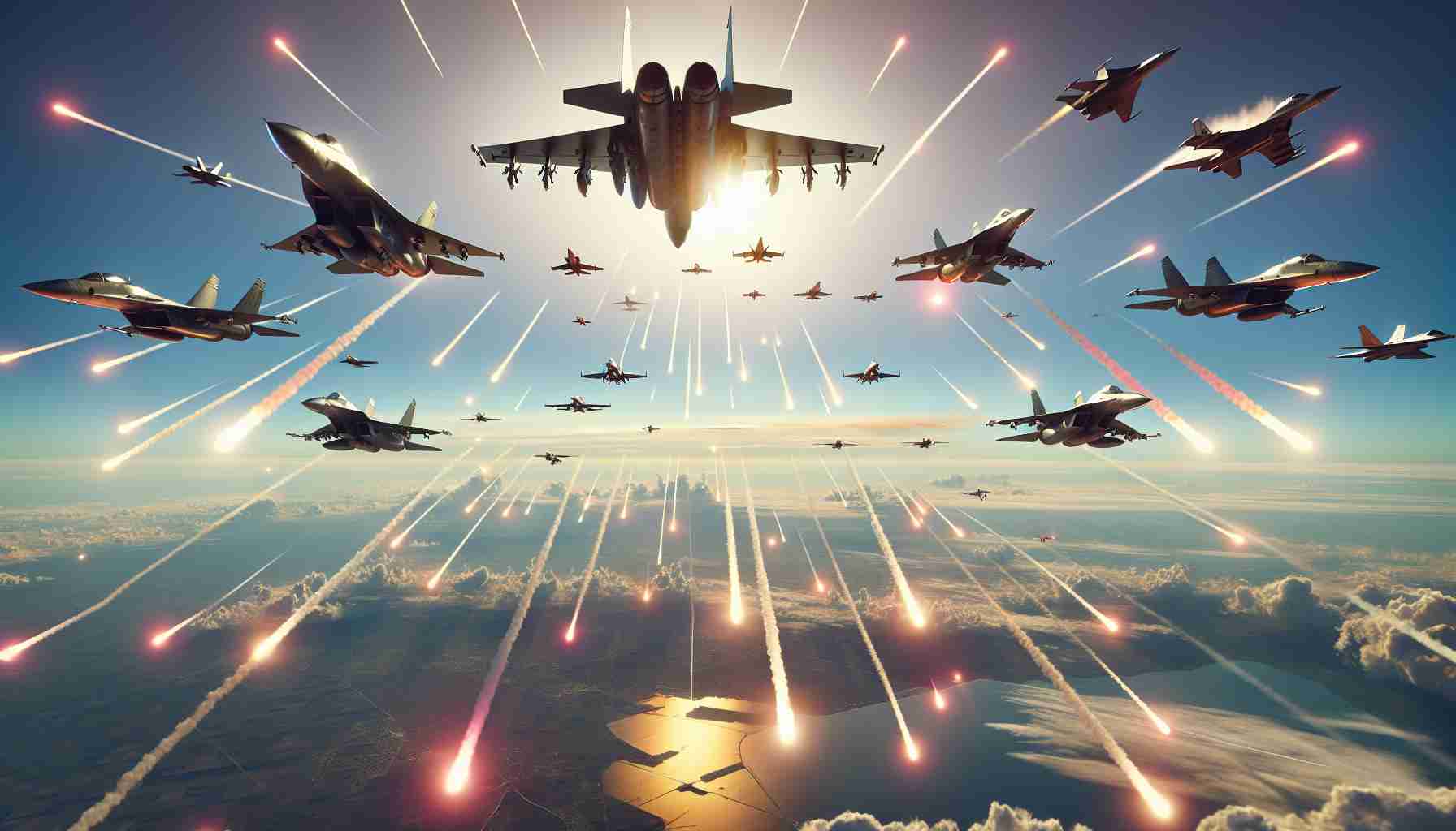 Ukrainian Fighter Jets Unleash Precision on Russian Targets. Captivating Footage Shows Tactical Air Warfare in Action.