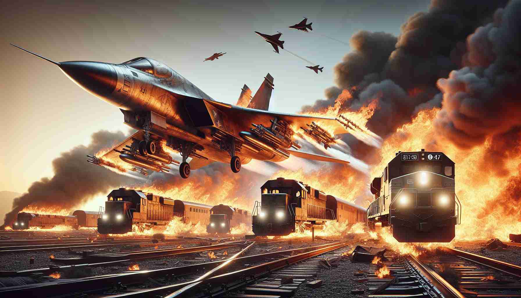 New Blows to Russian Military! Fighter Jet and Locomotives Afire